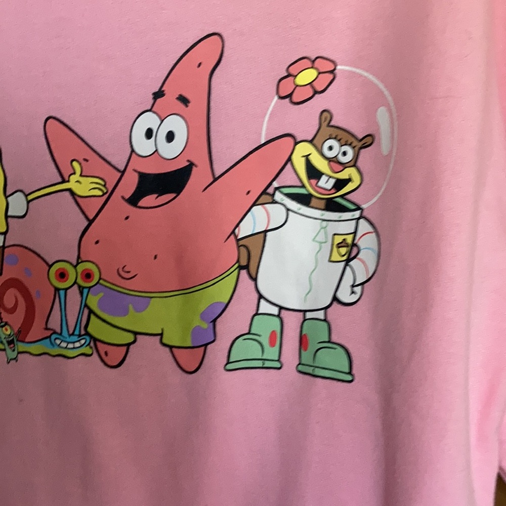 Nickelodeon Spongebob and friends pull over sweatshirt pink XL jrs - Picture 7 of 16